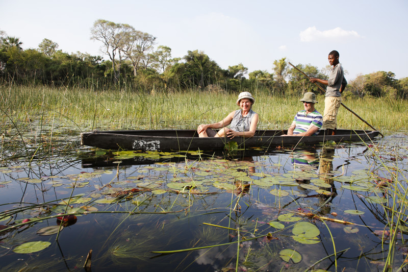 Mokoro i Okavangodeltat