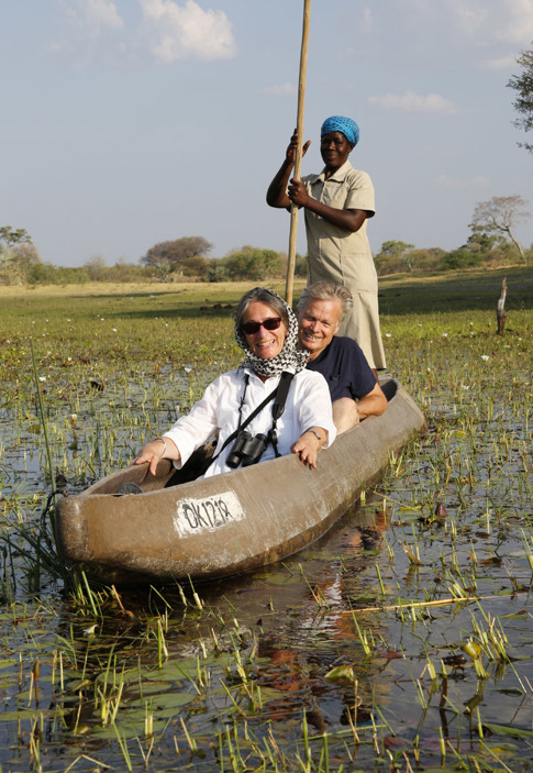 Kanot i Okavangodeltat