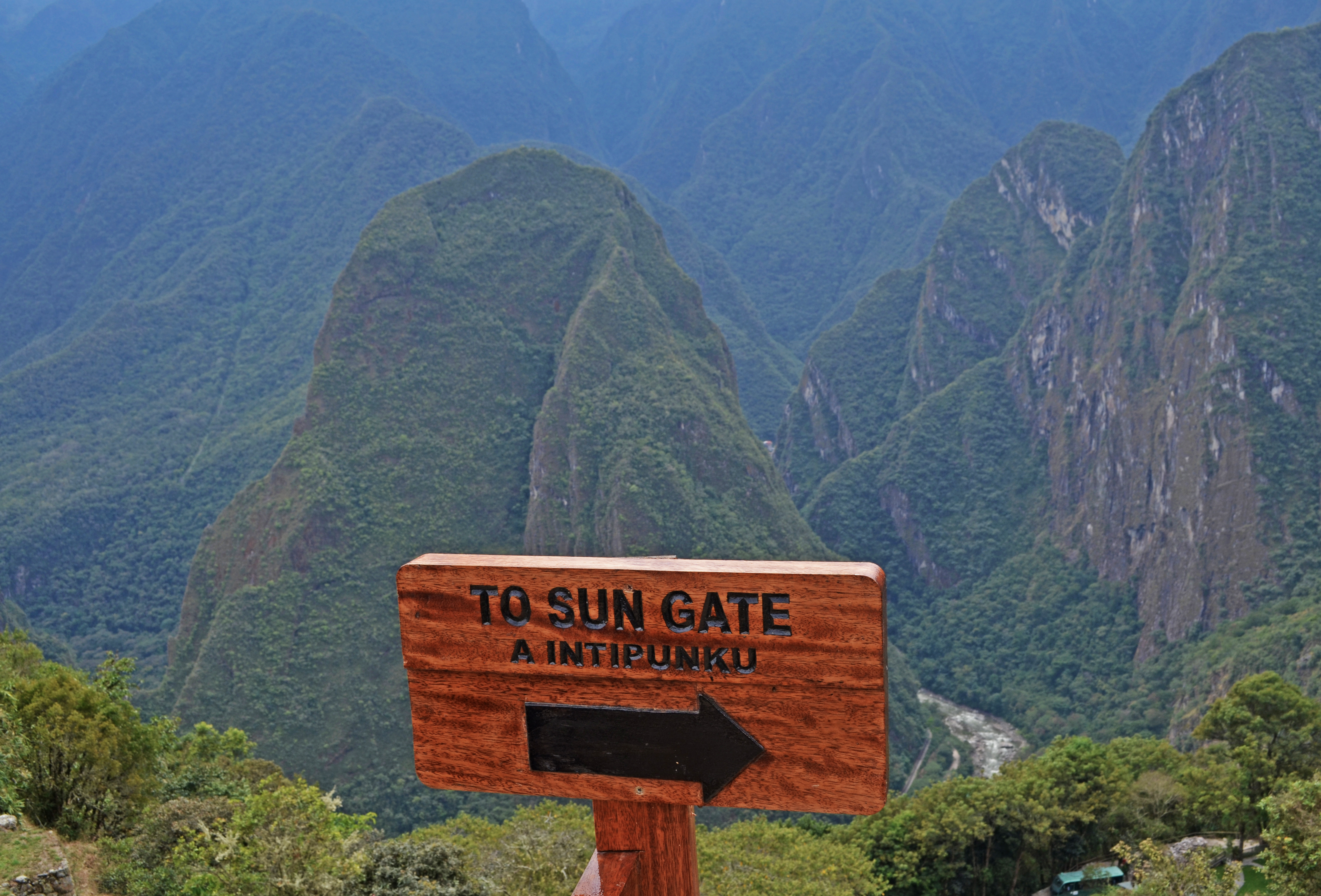 Mot solporten Machu Picchu