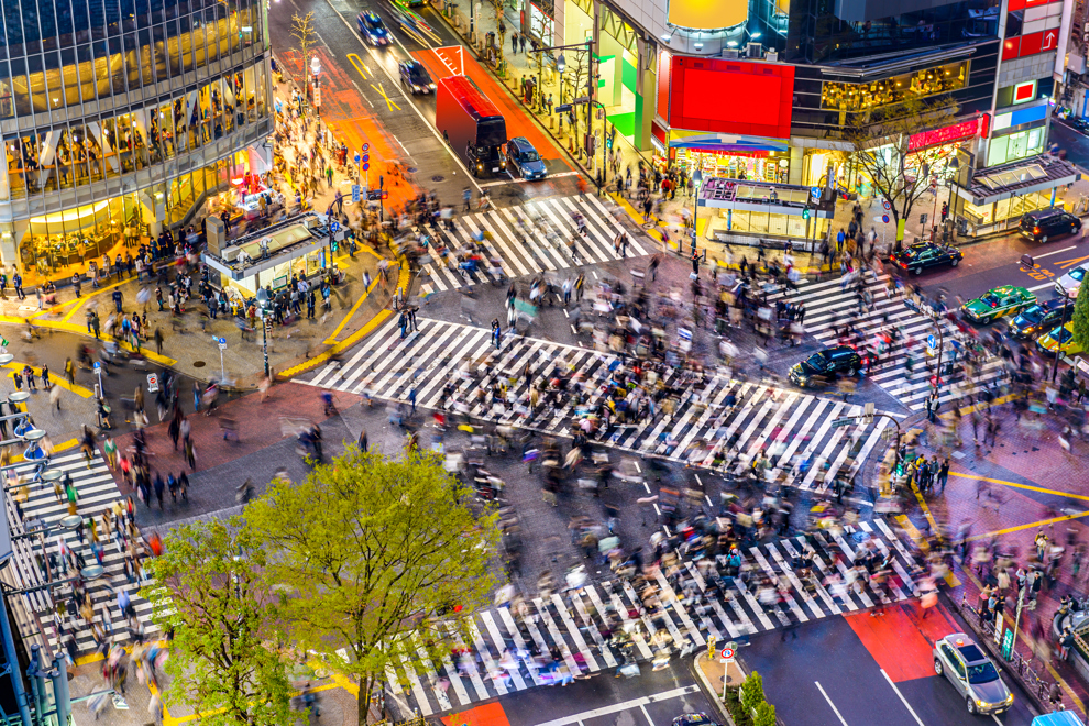 Scramble crossing, Shibuya
