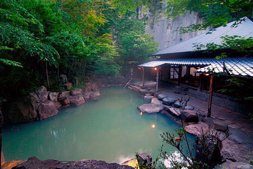 Ryokan med varma källor i Amakusa Nationalpark