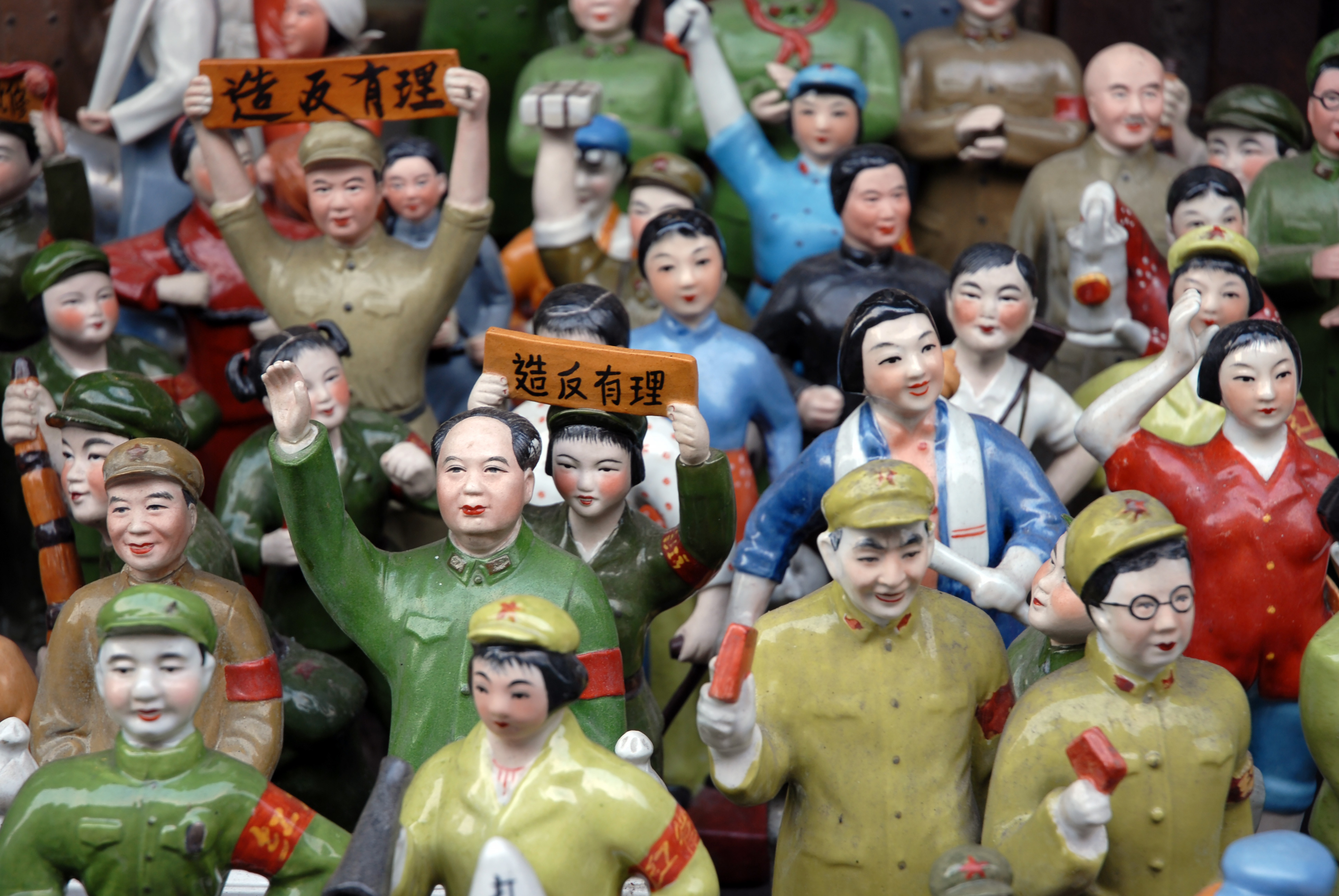 Miniatyrfigurer på marknad i Shanghai