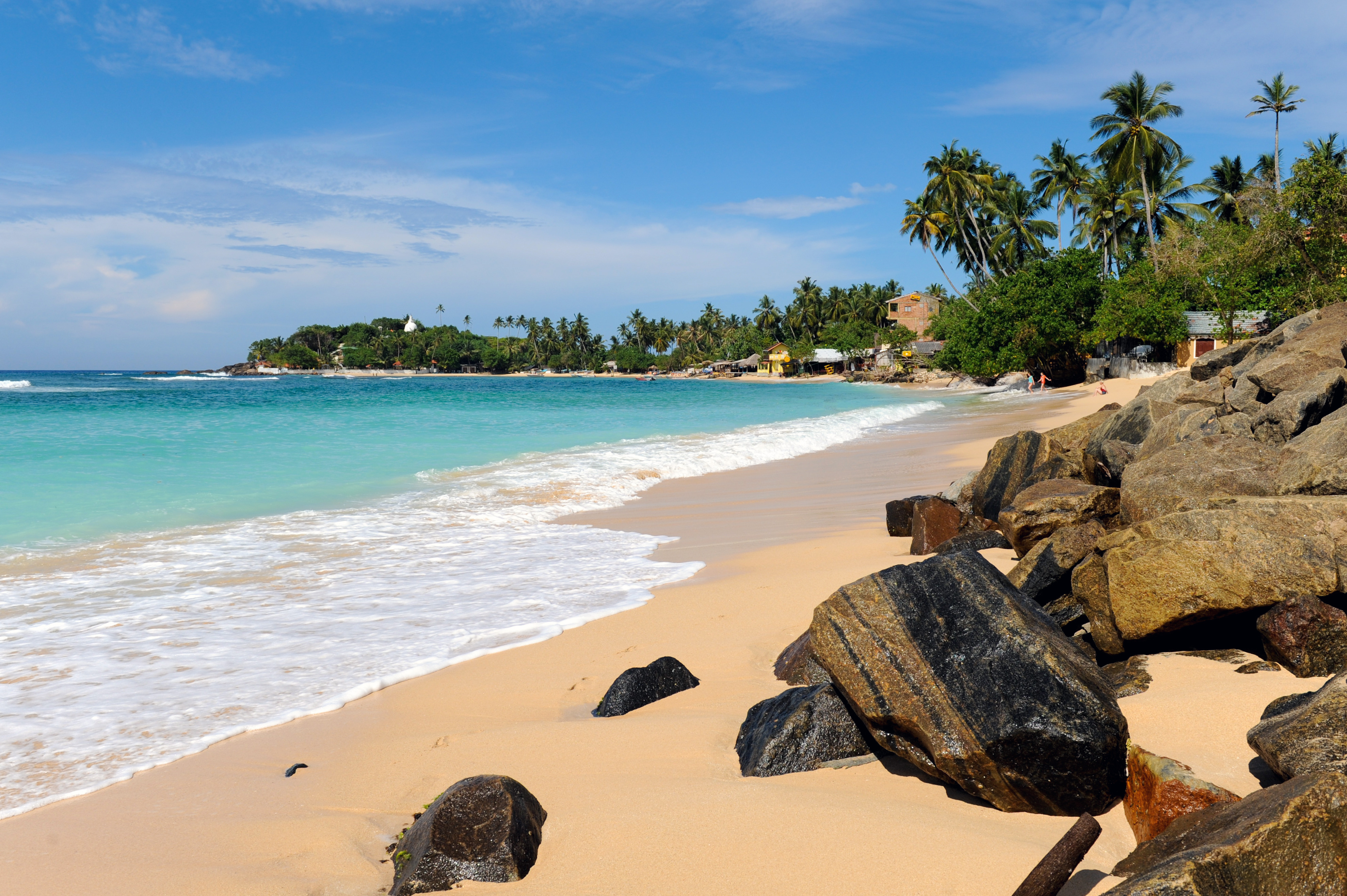 Fina stränder Unawatuna