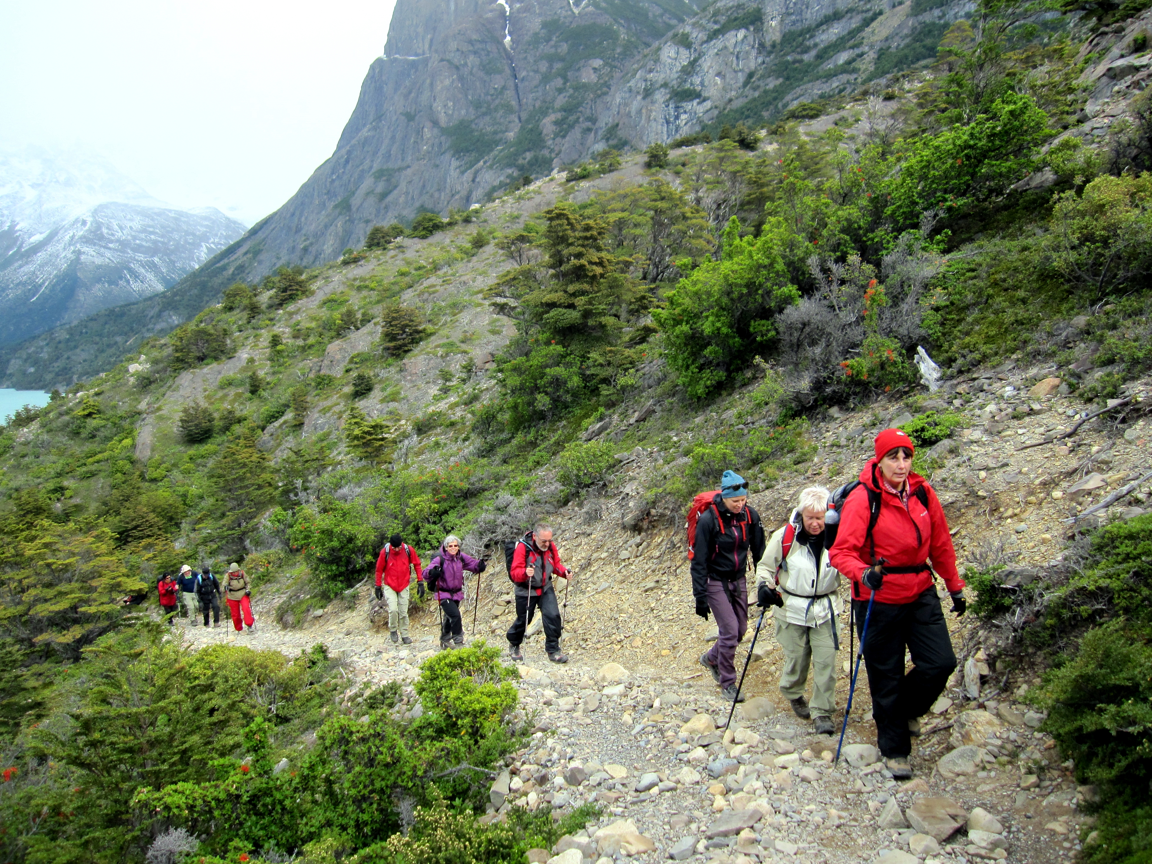Vandring uppför berg