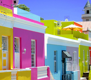 Färgstarka stadsdelen Bo-Kaap i Kapstaden